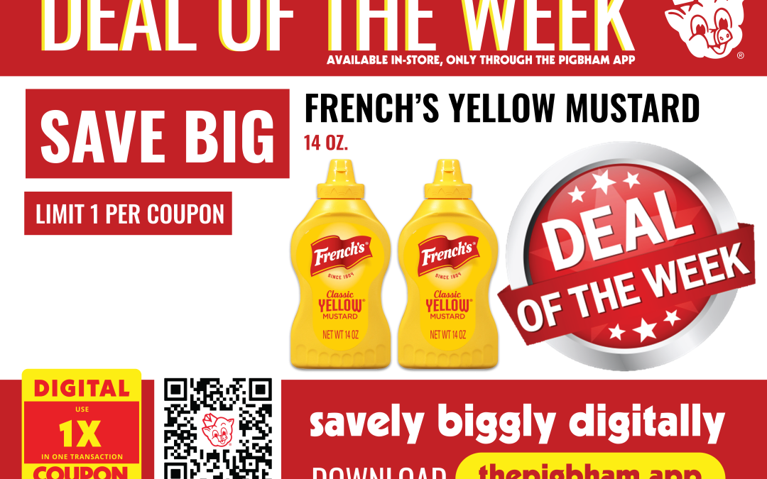 Save Big on French’s Yellow Mustard at #thepigbham – July 2–8 Only!