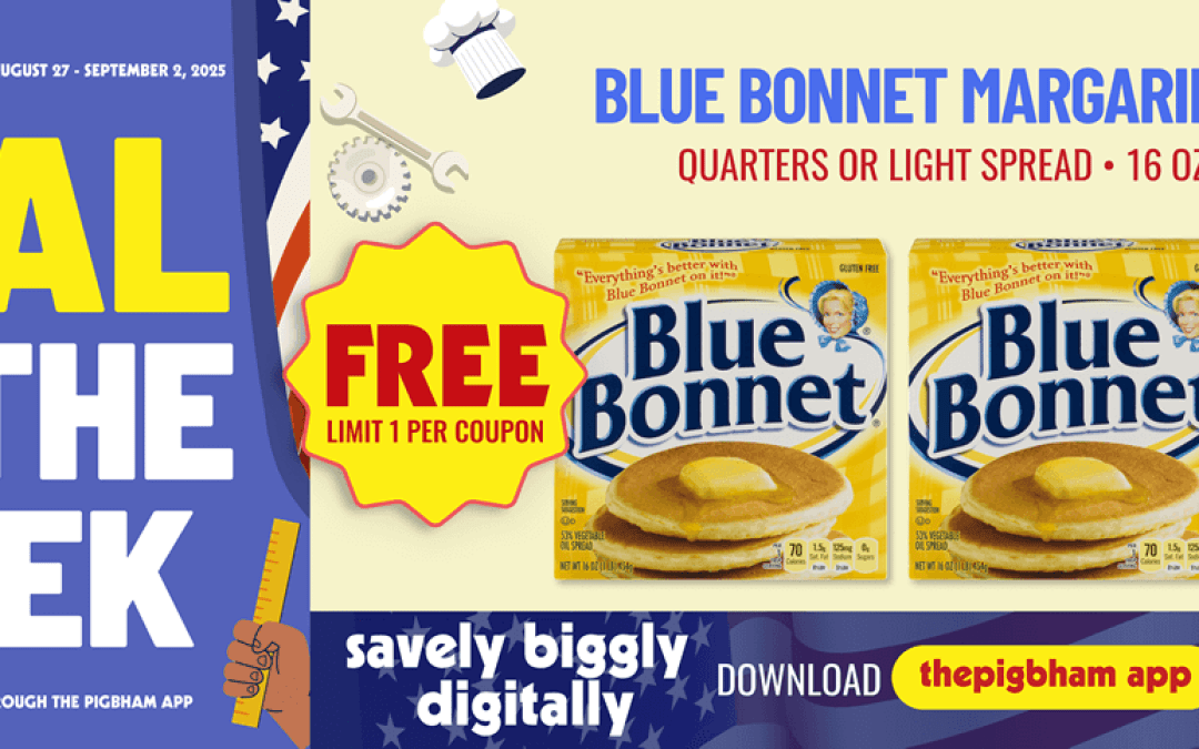 Blue Bonnet Margarine Is FREE This Week at Piggly Wiggly Birmingham — Only Through the App!