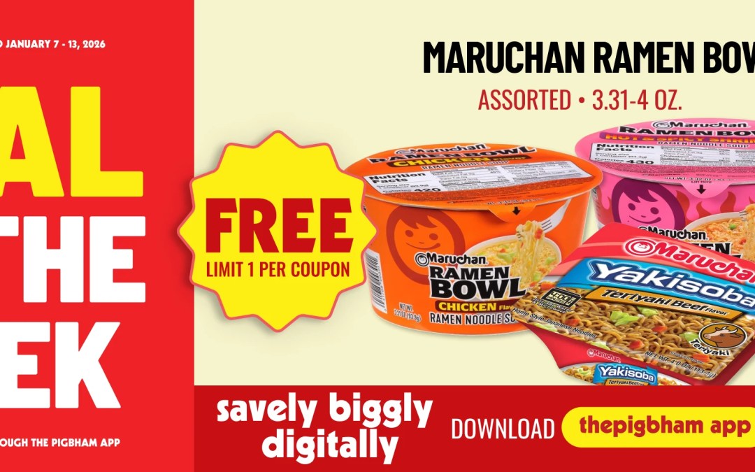 Maruchan Ramen Bowl Free Deal at Piggly Wiggly Birmingham This Week