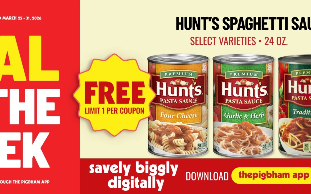 Hunt’s Spaghetti Sauce Deal at Piggly Wiggly Birmingham: Easy Family Meals for Less