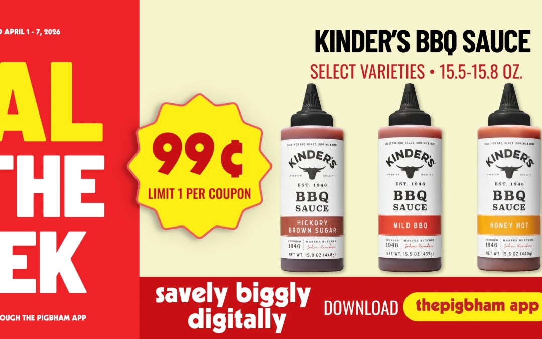 Deal of the Week: Kinder’s BBQ Sauce for 99¢ in Birmingham, AL