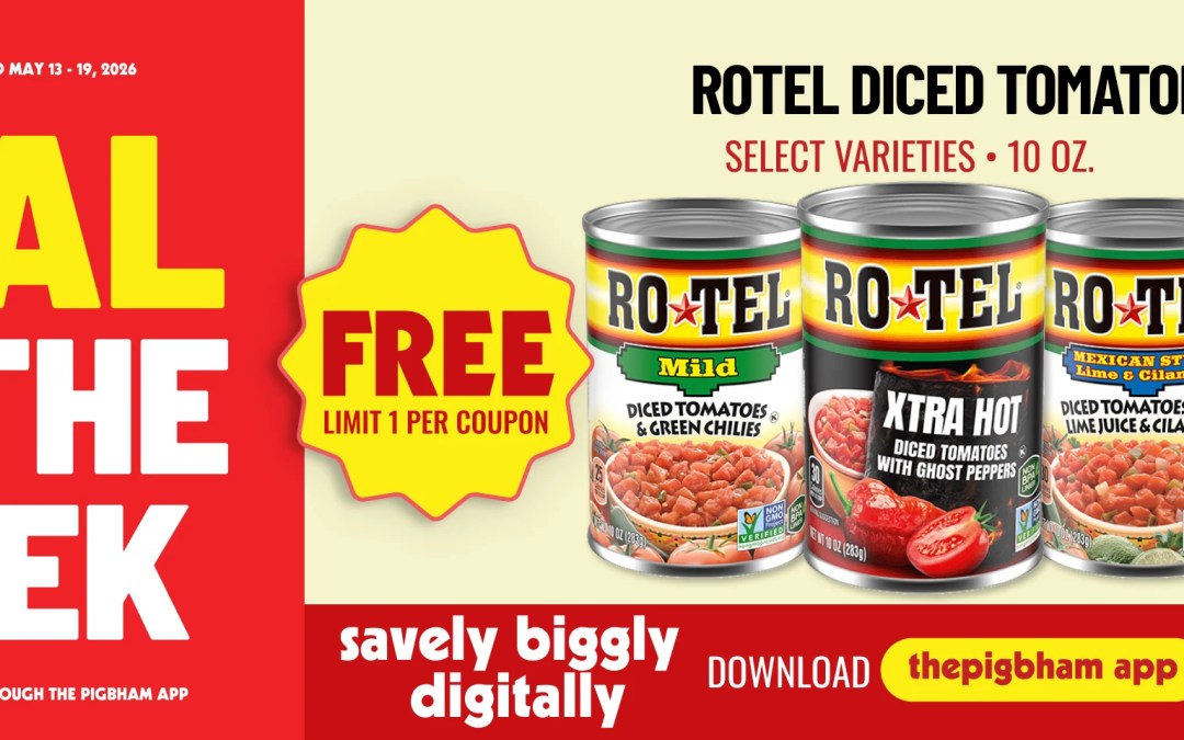 ROTEL Diced Tomatoes Deal of the Week at Piggly Wiggly Birmingham