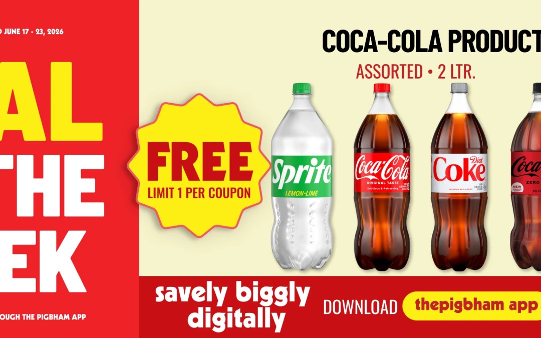 Free 2-Liter Coca-Cola Products at Piggly Wiggly Birmingham This Week