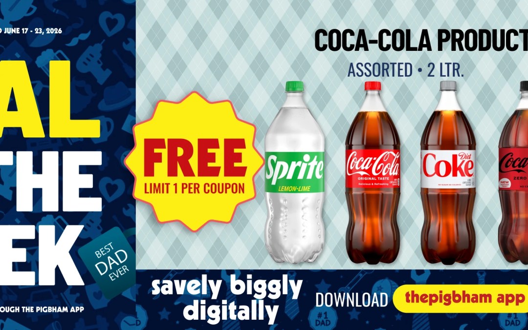 Free 2-Liter Coca-Cola Products at Piggly Wiggly Birmingham This Week