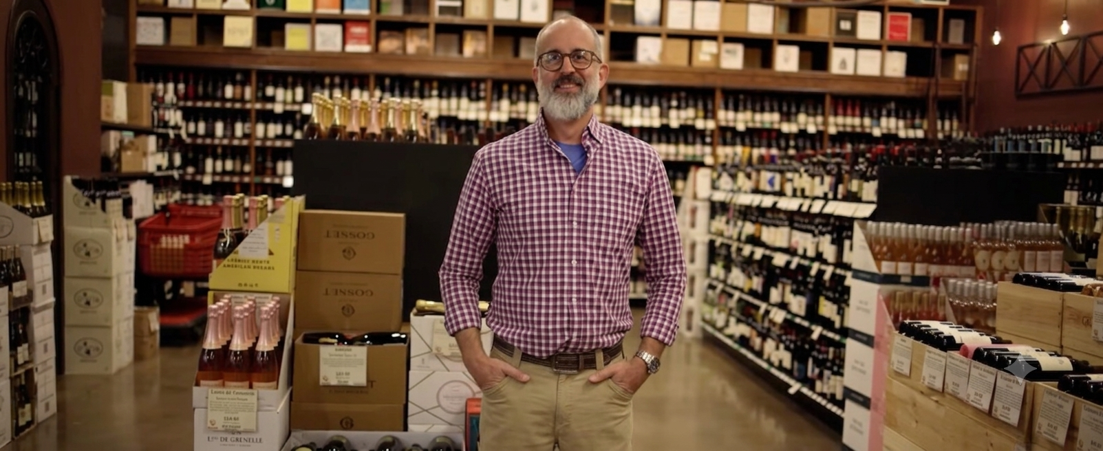 Scott Atkinson in the Piggly Wiggly Birmingham wine department