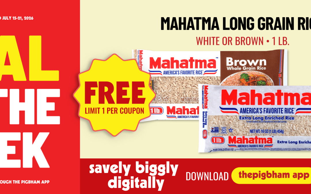 Deal of the Week: FREE Mahatma Long Grain Rice (1 lb.) with Digital Coupon at Piggly Wiggly Birmingham