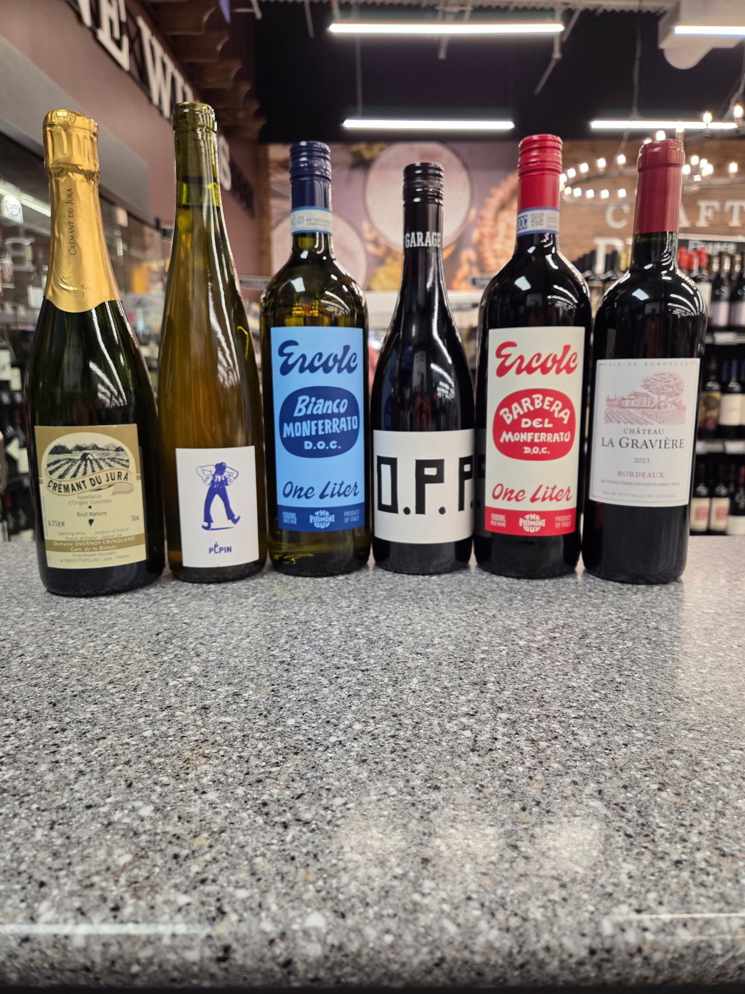 Wine selection for the October 9 Bluff Park wine tasting