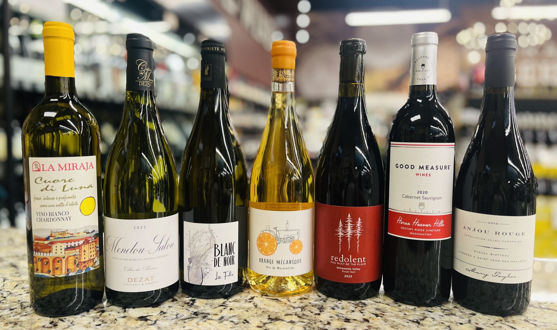 Seven wine bottles featured at the September 18 Dunnavant Valley wine tasting